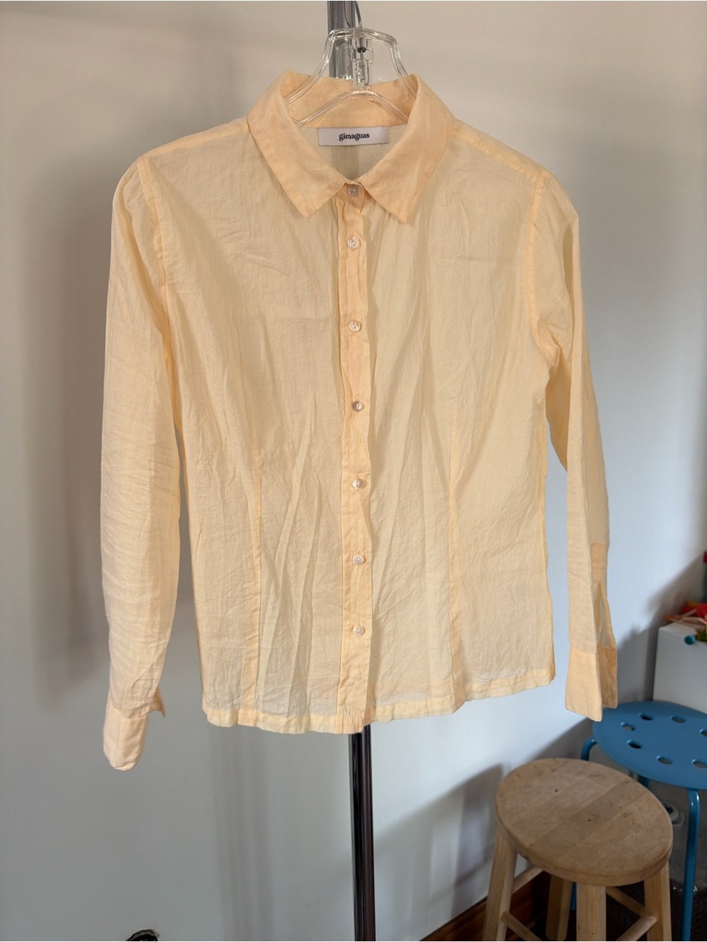 Gimaguas butter yellow cotton shirt - Picture 3 of 8